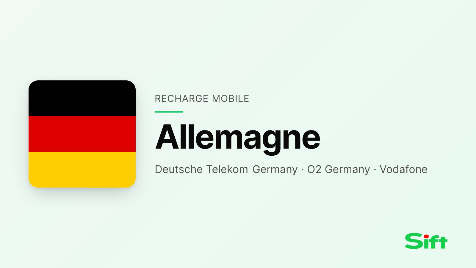 Recharger en Allemagne depuis la France — Deutsche Telekom Germany, O2 Germany, Vodafone