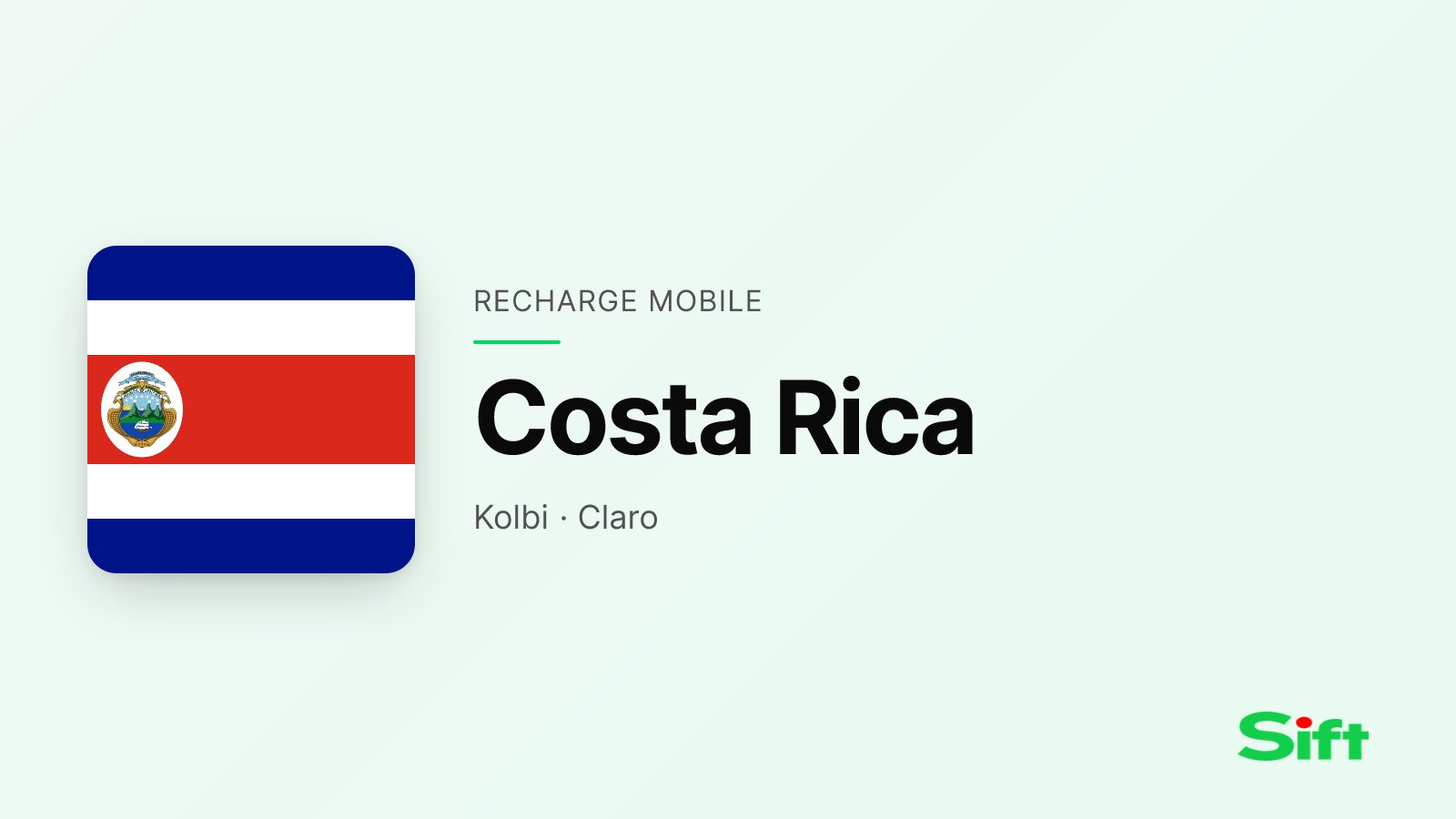 Recharger en Costa Rica depuis la France — Kolbi, Claro