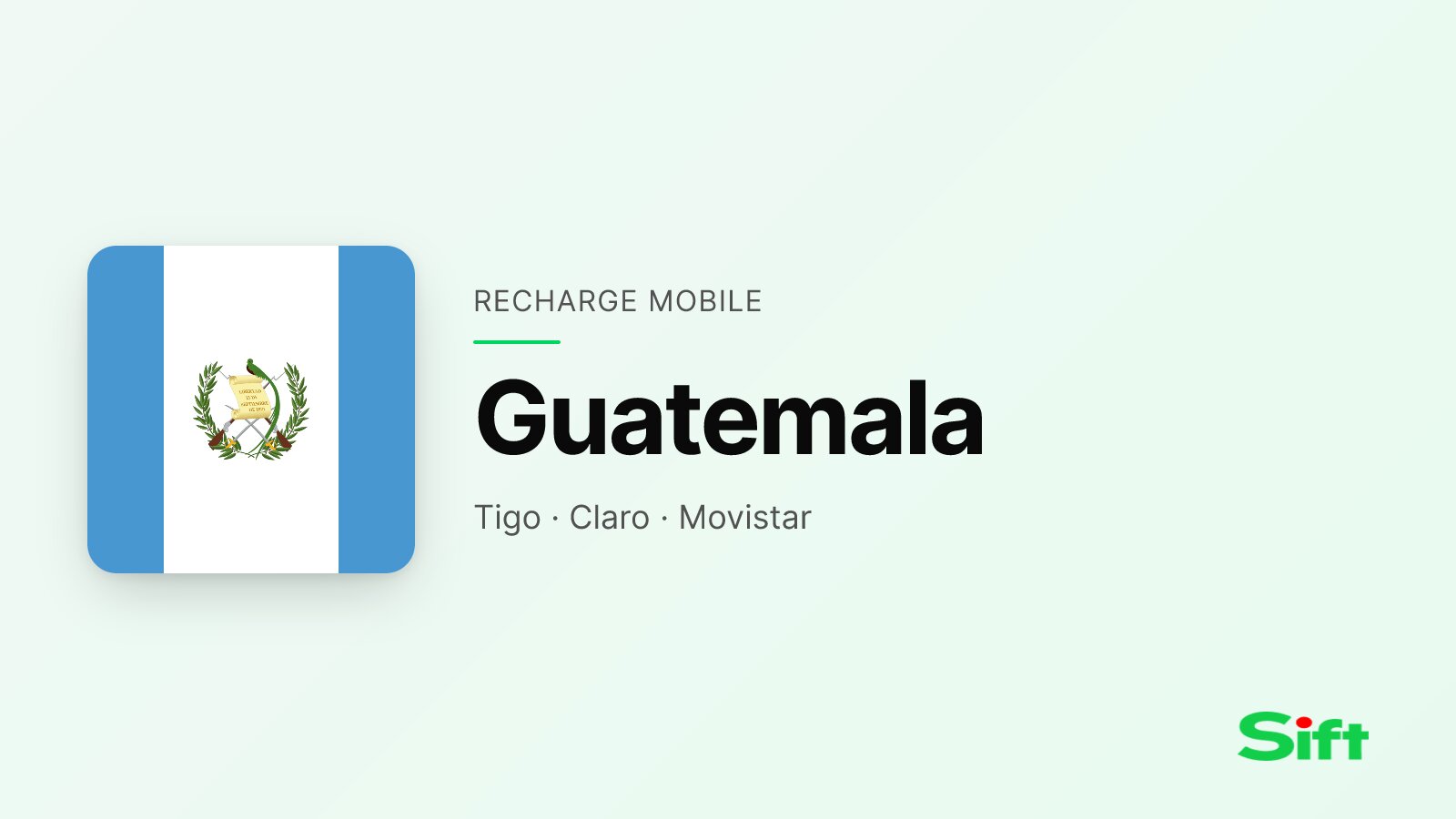 Recharger en Guatemala depuis la France — Tigo, Claro, Movistar