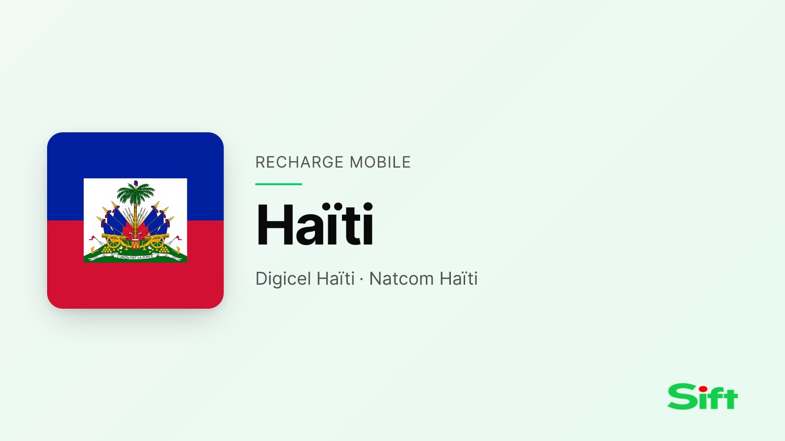 Recharger à Haïti depuis la France — Digicel Haïti, Natcom Haïti