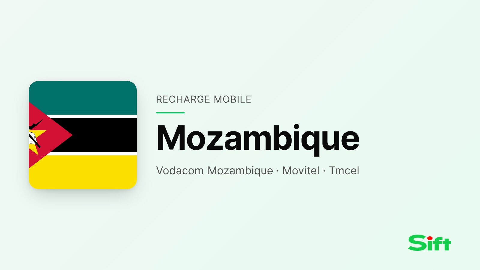 Recharger au Mozambique depuis la France — Vodacom Mozambique, Movitel, Tmcel