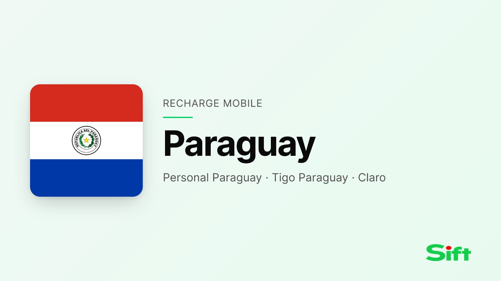 Recharger en Paraguay depuis la France — Personal Paraguay, Tigo Paraguay, Claro
