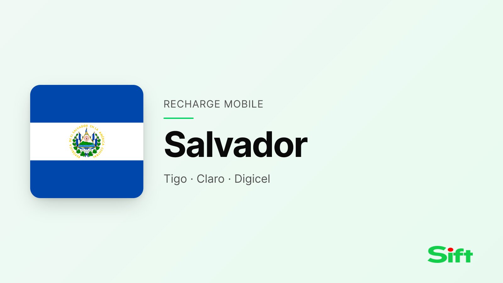 Recharger en Salvador depuis la France — Tigo, Claro, Digicel