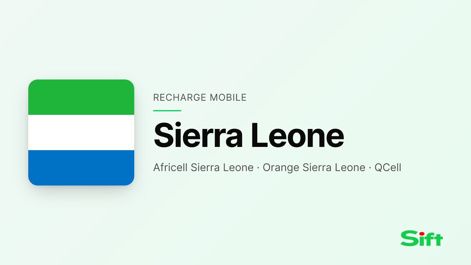 Recharger en Sierra Leone depuis la France — Africell Sierra Leone, Orange Sierra Leone, QCell