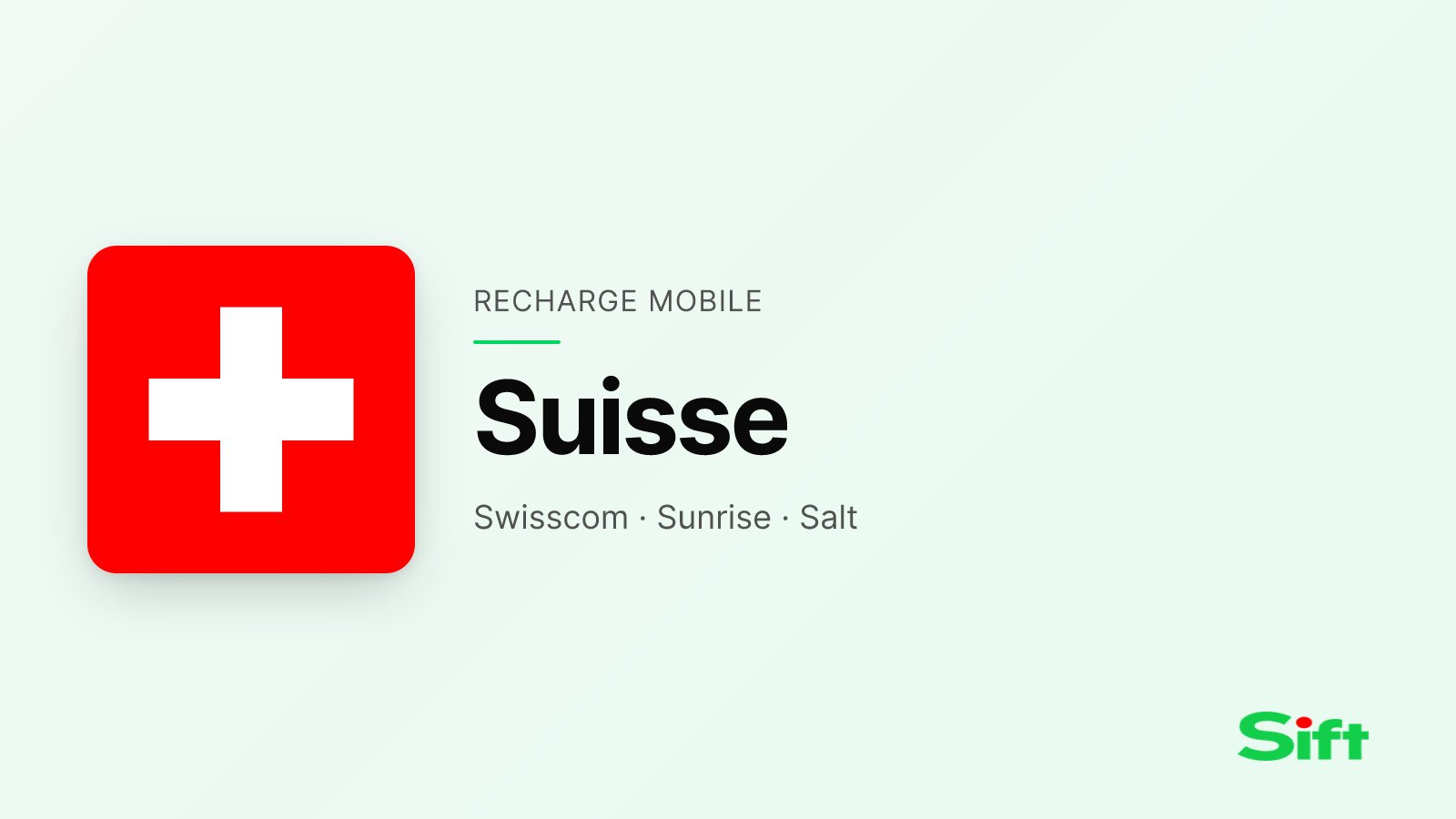 Recharger en Suisse depuis la France — Swisscom, Sunrise, Salt