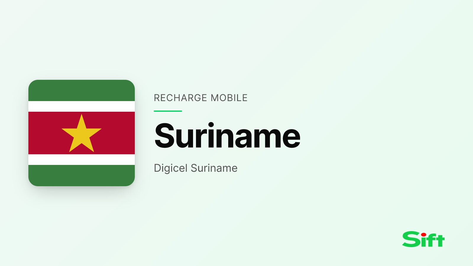Recharger en Suriname depuis la France — Digicel Suriname