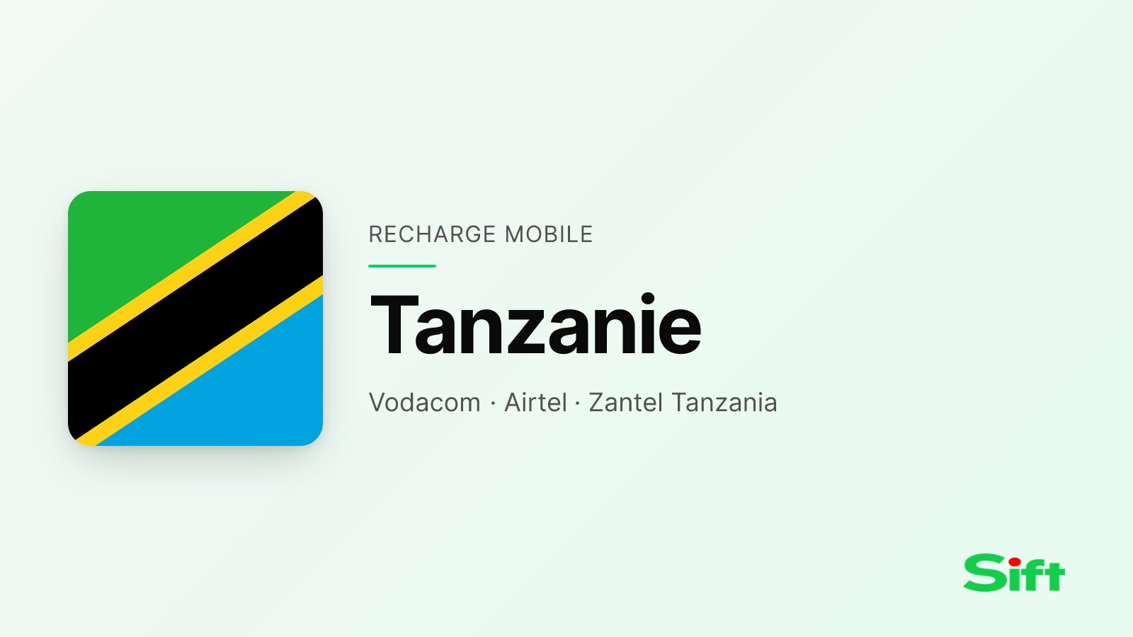 Recharger en Tanzanie depuis la France — Vodacom, Airtel, Zantel Tanzania