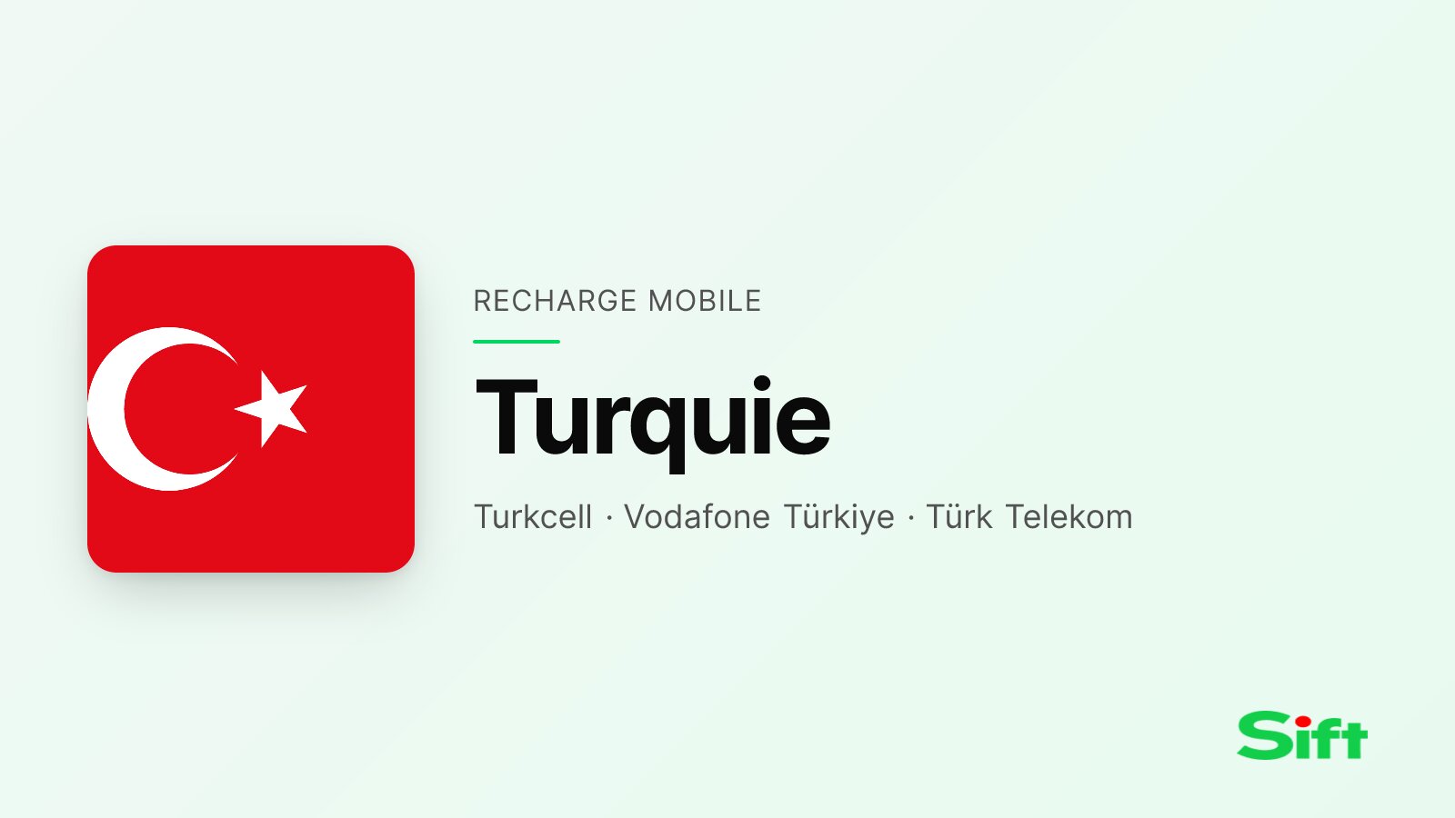 Recharger en Turquie depuis la France — Turkcell, Vodafone Türkiye, Türk Telekom