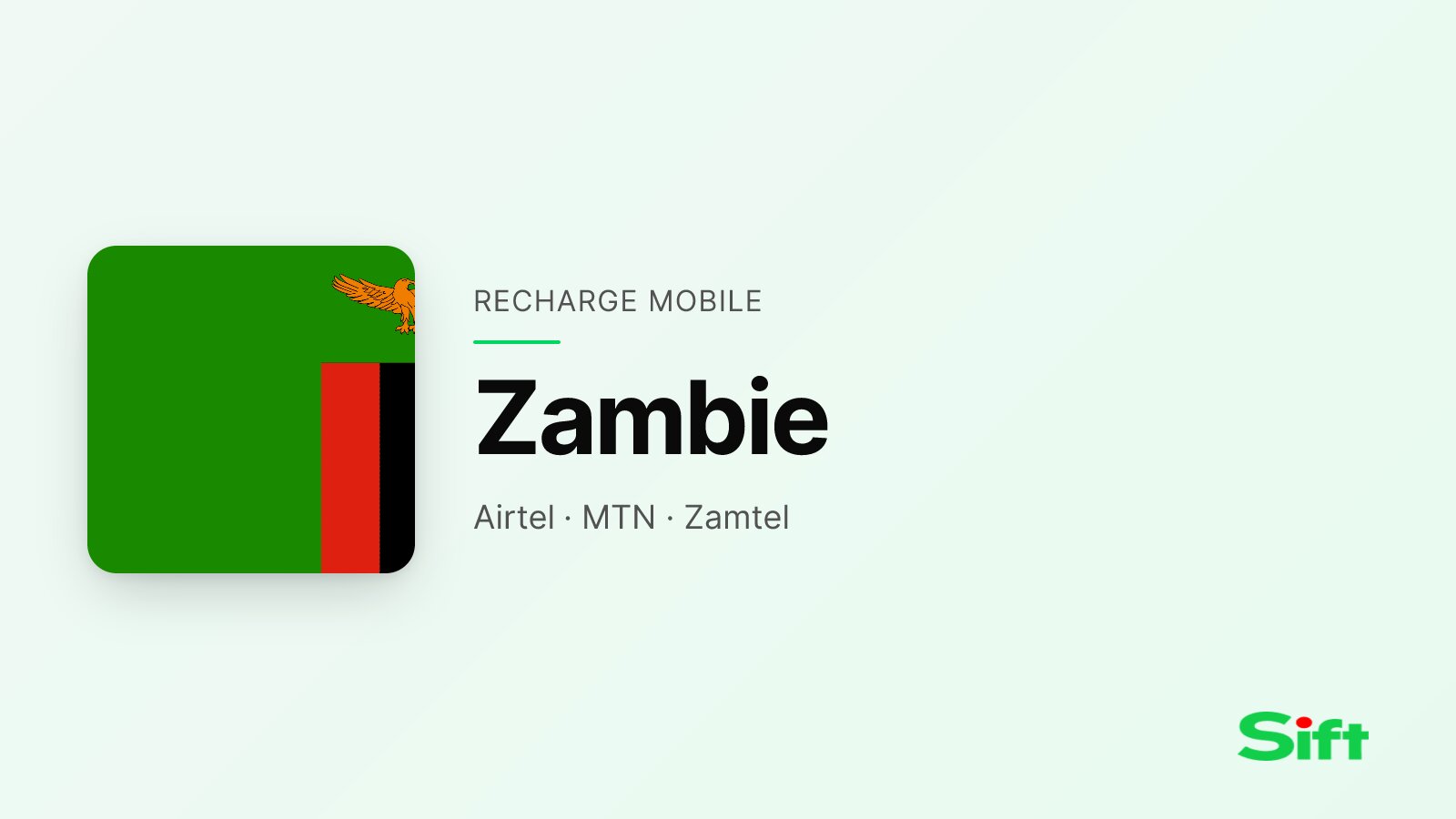 Recharger en Zambie depuis la France — Airtel, MTN, Zamtel
